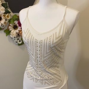White beaded bodysuit